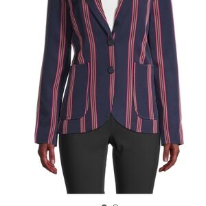 Striped Navy and Pink Women's Blazer